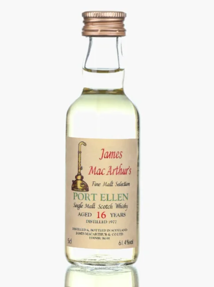 A Port Ellen 1977 James Mac Arthur 16yr Old Single Malt Miniture Whisky